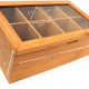 Custom Tea Bag Storage Organizer Bamboo Pantry Tea Organizer with Clear Window top