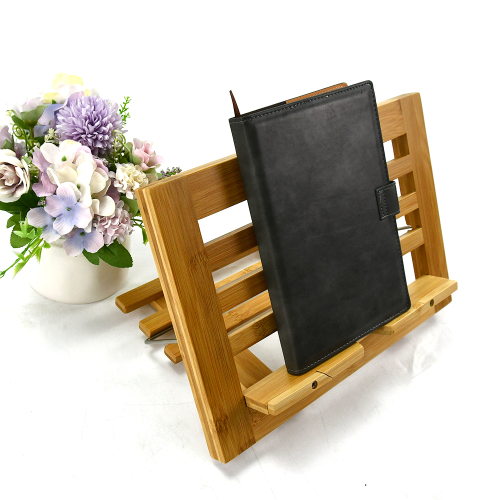 Adjustable Bamboo Wood  Book Stand Reading Recipe Book Holder