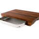 Eco-Friendly walnut cutting board chopping with stainless steel drawer tray container