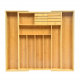 Bamboo Flatware Tray Expandable Utility Drawer Kitchen Tool Set flatware Cutlery Tray