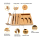 Spinning Walnut Bamboo Dispenser Foil Wrap  Box Ziplock Bag Storage and Foil Organizer with Tissue Holder