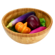 Manufacturer Wholesale Bamboo Wooden Hand Made Polished Organic Round Fruit Noodle Salad Bowl