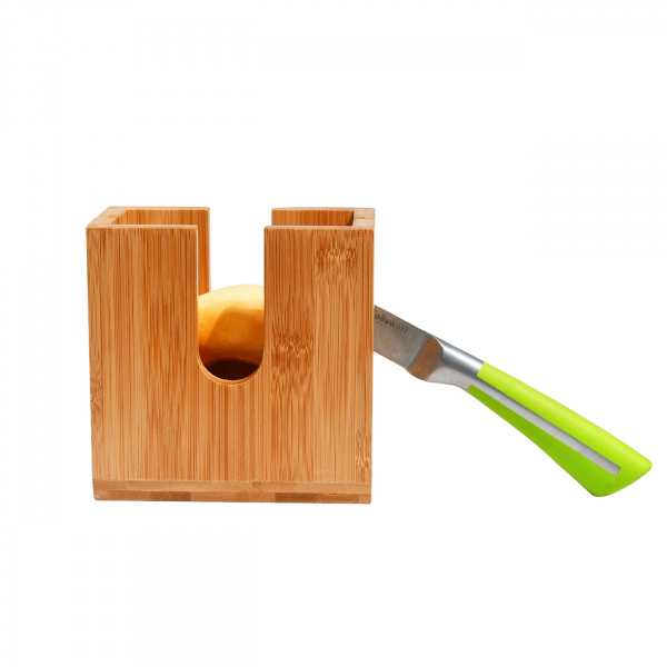 Customized New design Wooden Natural Wood Bagel Slicer Holder Easy to Use Youlike Bamboo