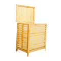 High quality custom storage wood laundry hamper Bamboo with handle and bag