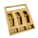 Bamboo Ziplock Bag Storage Organizer for Kitchen Drawer, Suitable and Dispenser