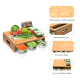 Collapsible Multifunction Kitchen Organisation And Cutting Board With Drip Tray Compartment Containers Graters