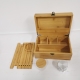 Bamboo Wooden Herb Stash Box with Rolling Tray Storage Container to Store Smoking Accessories Grinder Pipe Rolling Papers