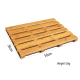 Wholesale Foldable Bamboo Bath Mat for Shower with Non-Slip Rubber Feet for Indoor or Outdoor Use