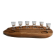 Unique Engraving Wood Tequila Shot Board 6 Shot Glass Dispenser and Holder Bar Tool Serving Tray Custom Wooden Flight Trays