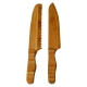 Youlike Bamboo Bread Knives Set Bamboo Bread Slicer with Knife Kitchen Knife Set with Wooden Block