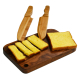 Youlike Bamboo Bread Knives Set Bamboo Bread Slicer with Knife Kitchen Knife Set with Wooden Block