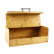 Natural Bamboo Bread Box Food Storage Bin for Kitchen without Drawer