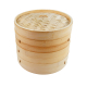 Wholesale Chinese Bamboo Steamer 10 Inch  Basket 2 Tier Steam Cooker Pot 2 Deck Dumpling Steamer with Lid Cookware Set