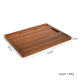 Factory Wholesale Rectangle Bamboo Wood Chopping Platter Wooden Meat Cutting Board with Handle