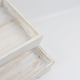 Kitchen Farmhouse Rustic White Wood 3 Tiers Tray with Beads