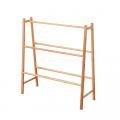 3 Tier Assembled Wood Clothing Hanger  Bamboo Cloth Drying Rack Bamboo Coat Rack