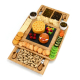 Bamboo Charcuterie Board Set Cheese Board and Knife Set Cheese Cutting Board with Double Drawer