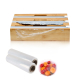 Fridge Wall  Hanging Wood Aluminum Foil, Wax Paper and Plastic Wrap Dispenser Bamboo Tin Foil Organizer For Drawer