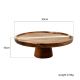 Superior Eco-friendly Food Safe Organic 12 inch Round natural Acacia Wood Cake Stand