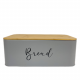 Bamboo Custom Bread Bin Home Food Containers Vintage Kitchen Metal Bread Storage Box with Bamboo Lid