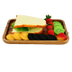 Hot Sale Acacia Wood Rectangle Food Breakfast Serving Tray Silver Platesfor Coffee and Tea