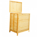 High quality custom storage wood laundry hamper Bamboo with handle and bag