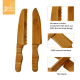 Youlike Bamboo Bread Knives Set Bamboo Bread Slicer with Knife Kitchen Knife Set with Wooden Block