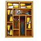 Bamboo Drawer Organizer with Removable Divider Long Lasting and Durable Wooden Cutlery Tray