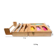 Spinning Walnut Bamboo Dispenser Foil Wrap  Box Ziplock Bag Storage and Foil Organizer with Tissue Holder