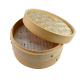 Wholesale Chinese Bamboo Steamer 10 Inch  Basket 2 Tier Steam Cooker Pot 2 Deck Dumpling Steamer with Lid Cookware Set