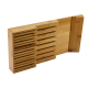 YOULIKE In-drawer Universal Wood Knife Display Stand Bamboo Magnetic Knife Block Set Holder Kitchen Drawer Organizer